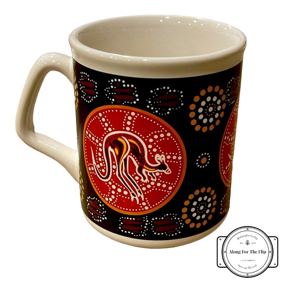 Tobwabba Art 1994 Authentic Australian Aboriginal Art Coffee Mug 10oz - Picture 2 of 4